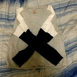 Black and white long sleeve